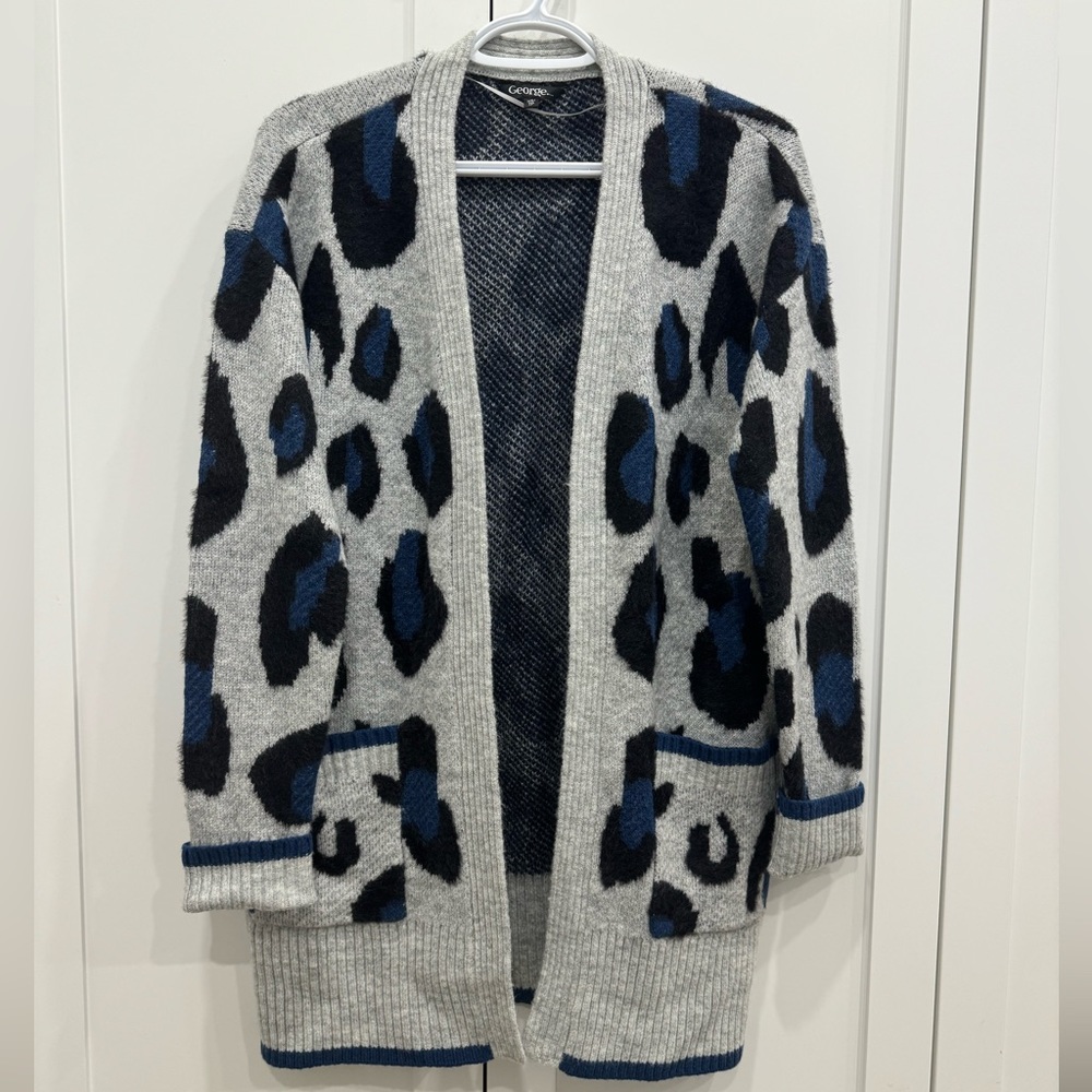 Cheetah print soft knit cardigan
